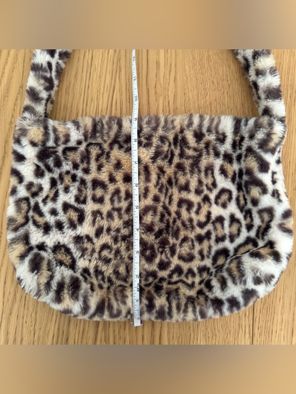 Brandy Melville Faux Fur Leopard Print Shoulder Bag - Picture 3 of 5